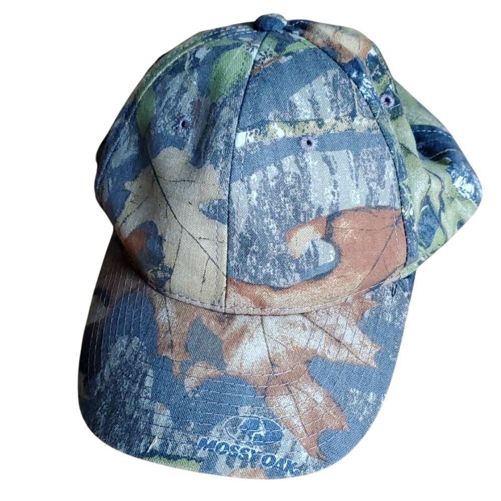 Mossy Oak Signatures Camo Leaf Forest Hunting Baseball‎ Hat
